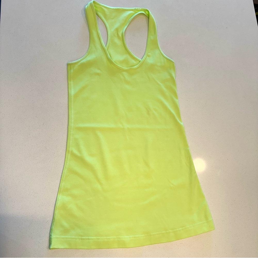 Lululemon Neon Yellow Tank Top